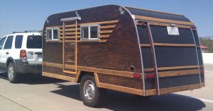 rear view of the homemade rv