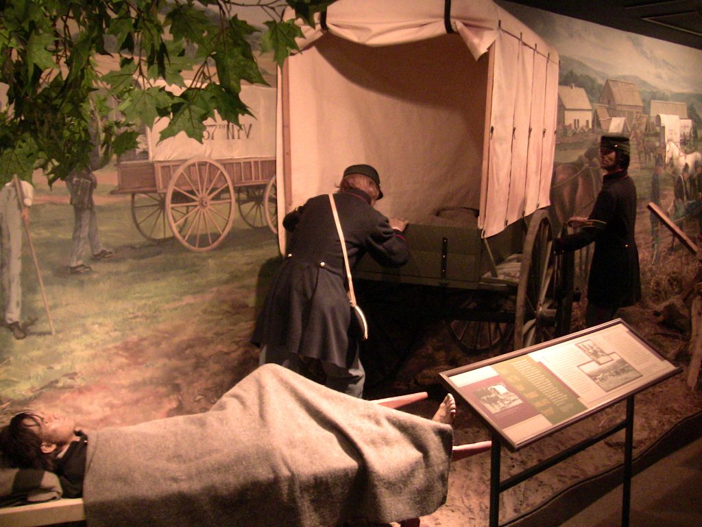 civil war museum scene - ambulance