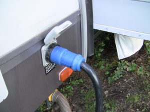 rv shore power connection and sewer connection