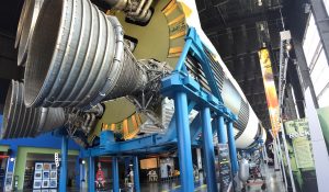 panorama view of Saturn 5 Rocket showing enormity