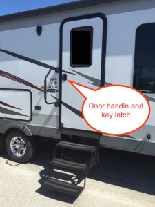 Jayco travel trailer Door handle and latch