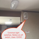 Jayco travel trailer common interior light fixtures with switches