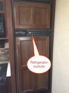 Jayco travel trailer refrigerator - controls