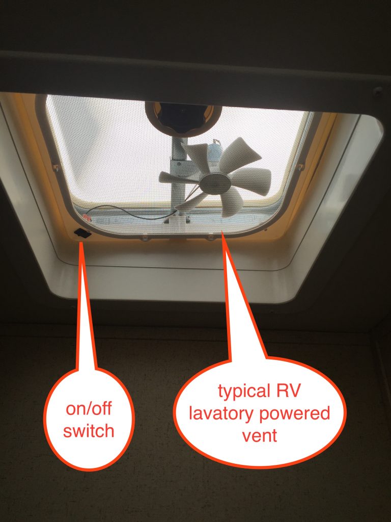 Jayco travel trailer lavatory - powered vent