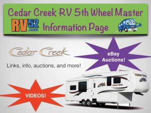 cedar creek rv fifth wheel master info page
