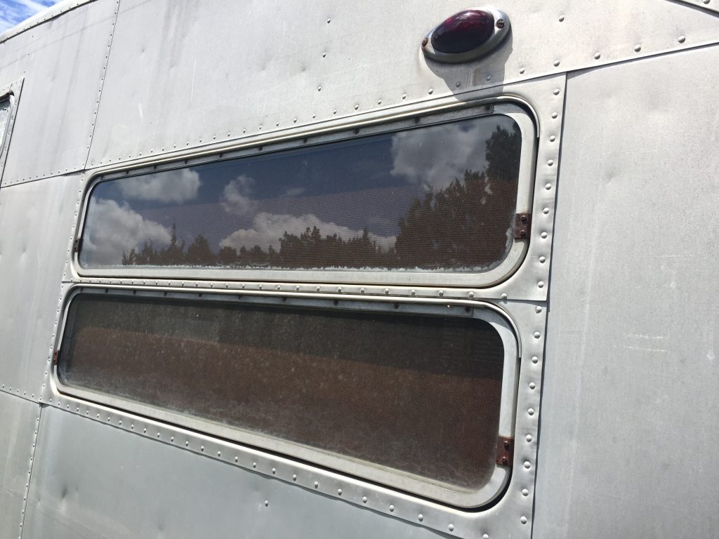 1952 Royal Spartanette Before ANY Restoration Work - Rear Drivers Side Window Pair 1