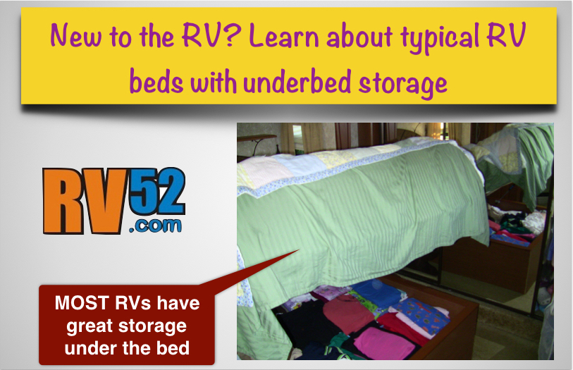 RV Bed with underbed storage