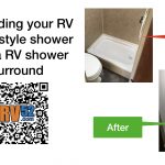 upgrading a low quality rv shower with a nice rv shower surround - RV How To Article