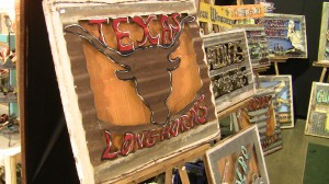 corrugated metal art in positive at First Monday Trade Days in Canton Texas