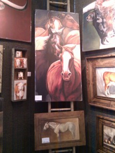 horse art on canvas at First Monday Trade Days in Canton Texas