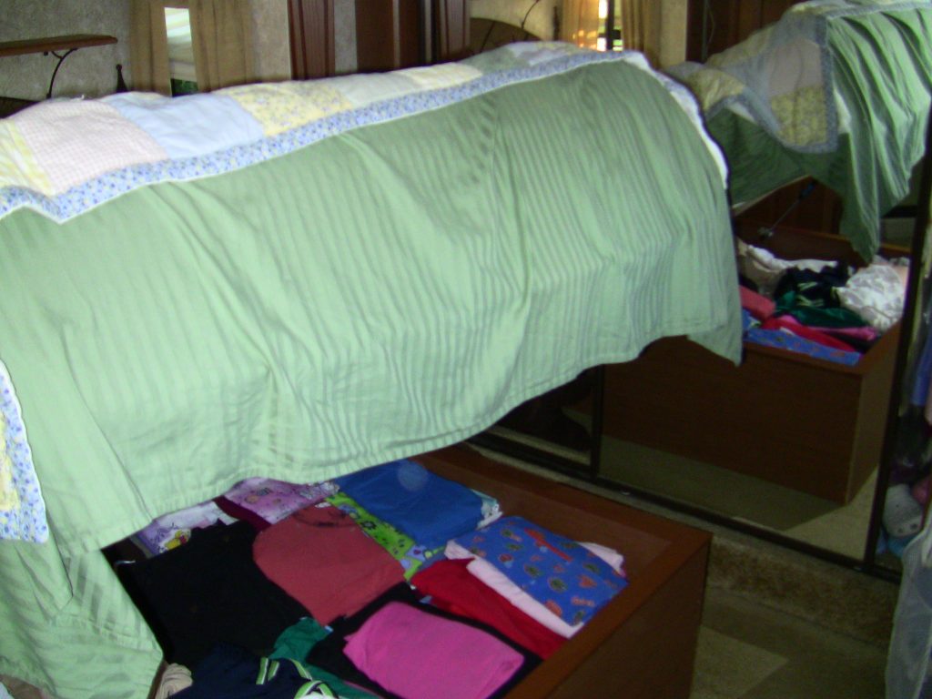 RV Bed with Under Bed Storage