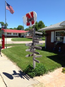 Signpost and Flag - Comstock Nebraska