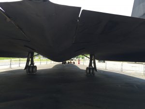 underneath the SR71 Blackbird spyplane
