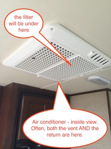 Jayco travel trailer air conditioner internal vent and return