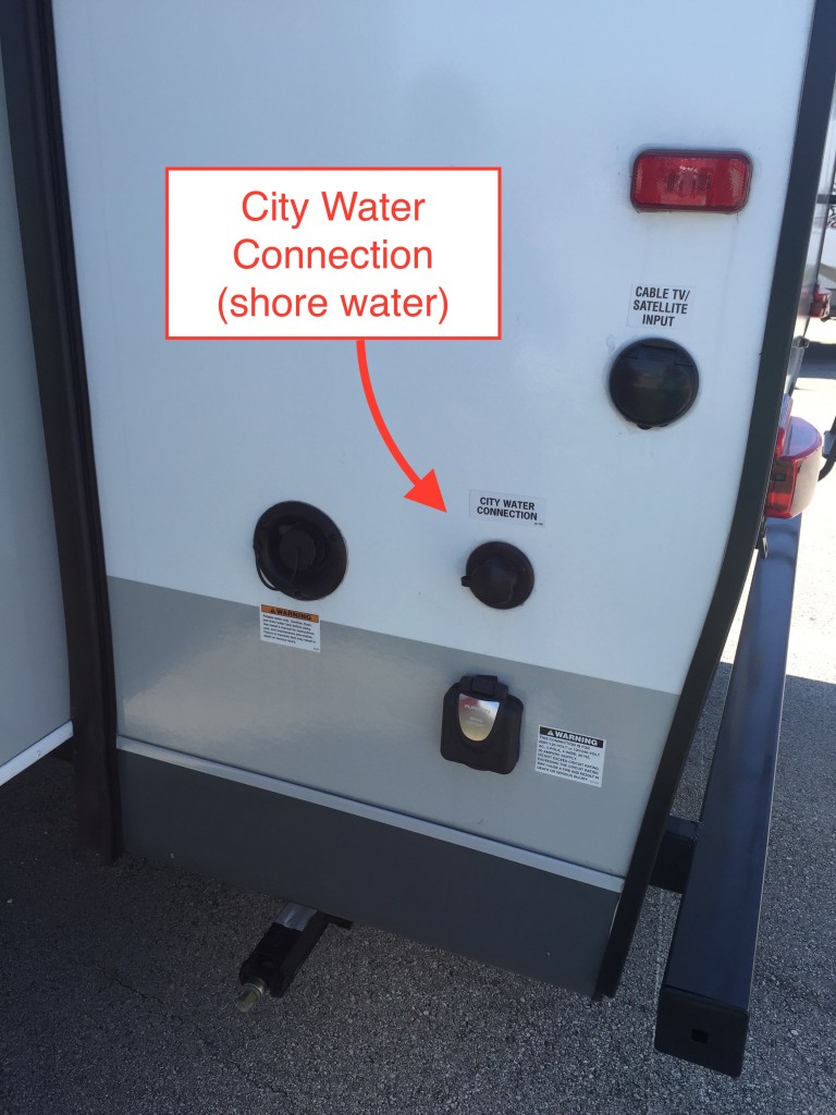 Jayco travel trailer city water connection for rv - shore water
