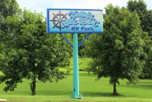 kentucky lake resort rv park entrance sign