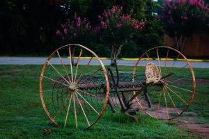 neat antique farm equipment crossroads travel rv park georgia