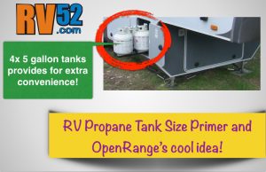 All about RV Propane Tanks and Sizes and a neat OpenRange idea