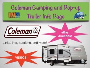 coleman camping trailer and pop up trailer master info page