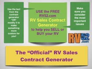 free rv sales contract generator