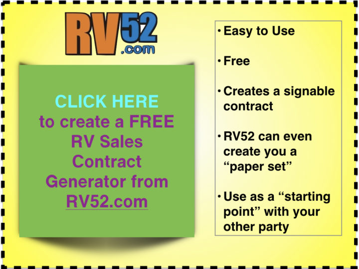 Rv Sales Contract Generator A Template To Speed You Along 2594