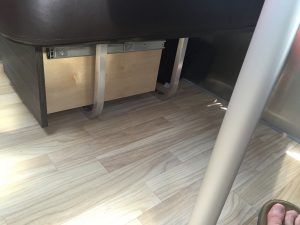 Airstream International Under the Kitchen Table Drawers