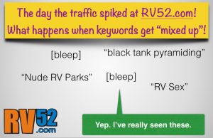 RV Sex and other strange keywords for an RV web site