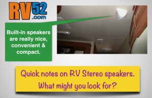 RV Stereo speakers - what to look for