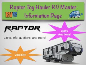 raptor toy hauler rv master info page