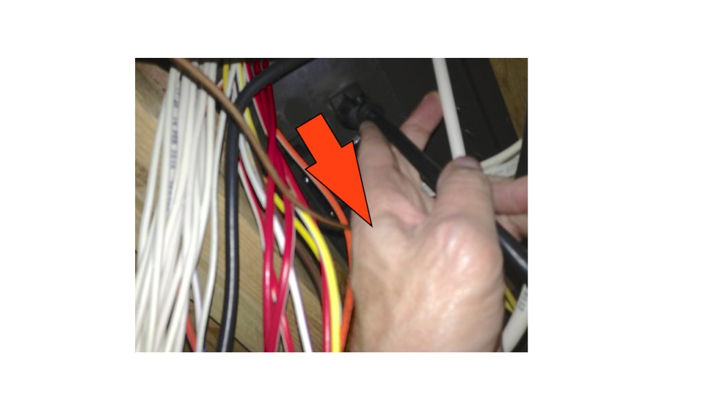 disconnecting AC power from RV power converter